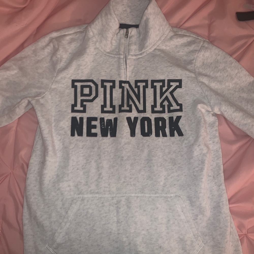 victoria secret pink new york city 3 quarter zip
